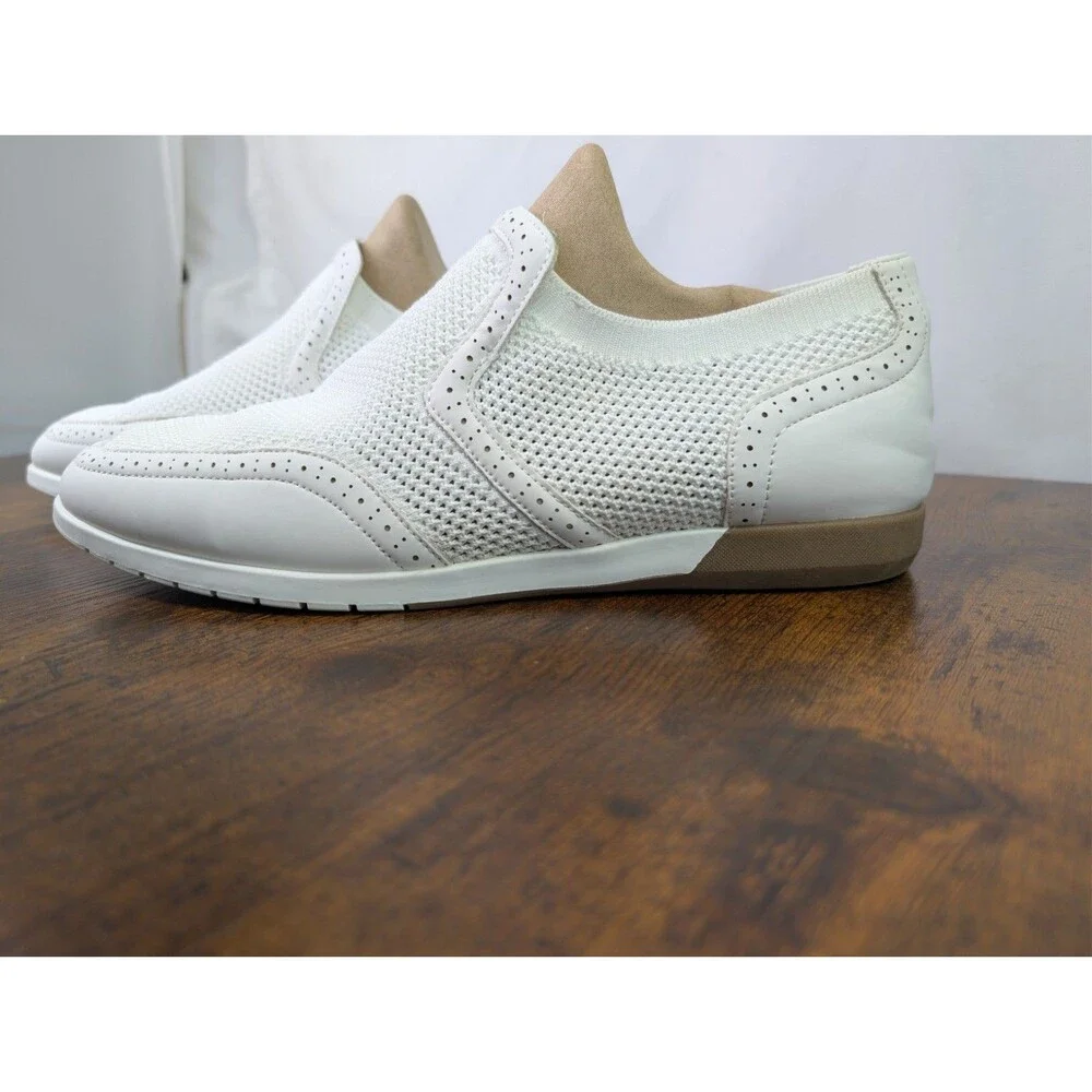 Brooklyn 718 Men's Slip On Mesh Loafers White Casual Comfort Shoes Size 11.5